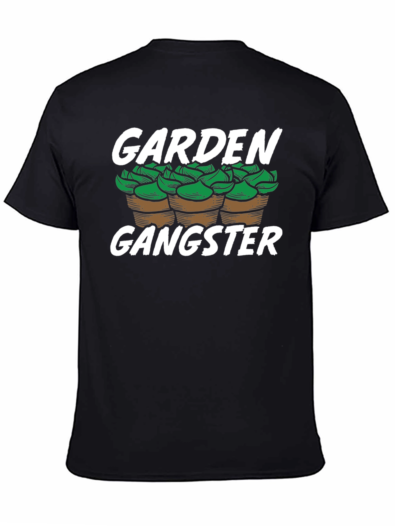 Camiseta Negra Garden Gangster para Amantes de la Jardinería