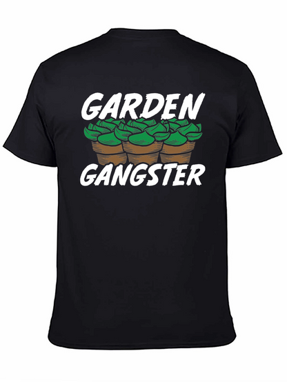 Camiseta Negra Garden Gangster para Amantes de la Jardinería