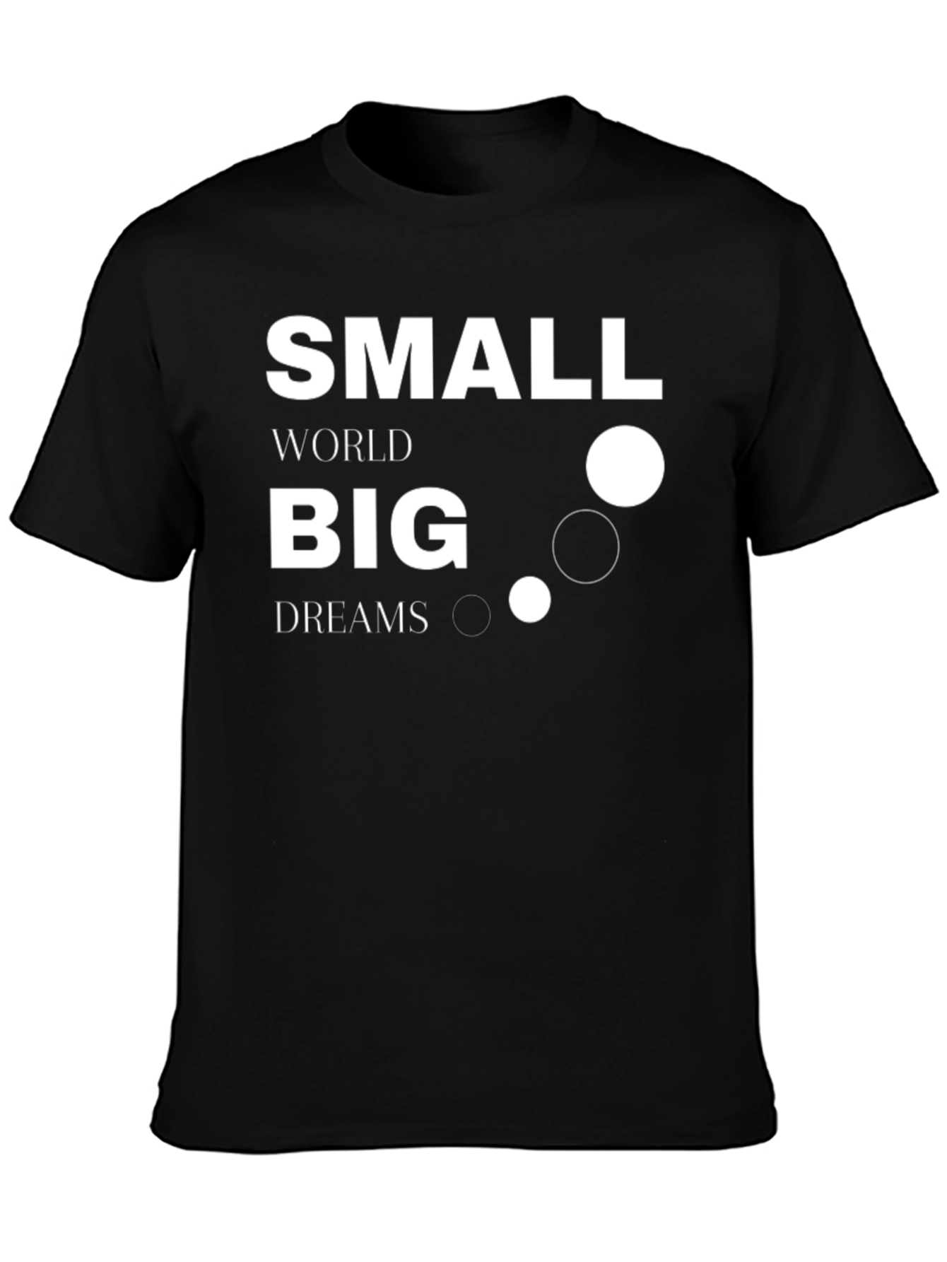 Camiseta Negra Small World Big Dreams