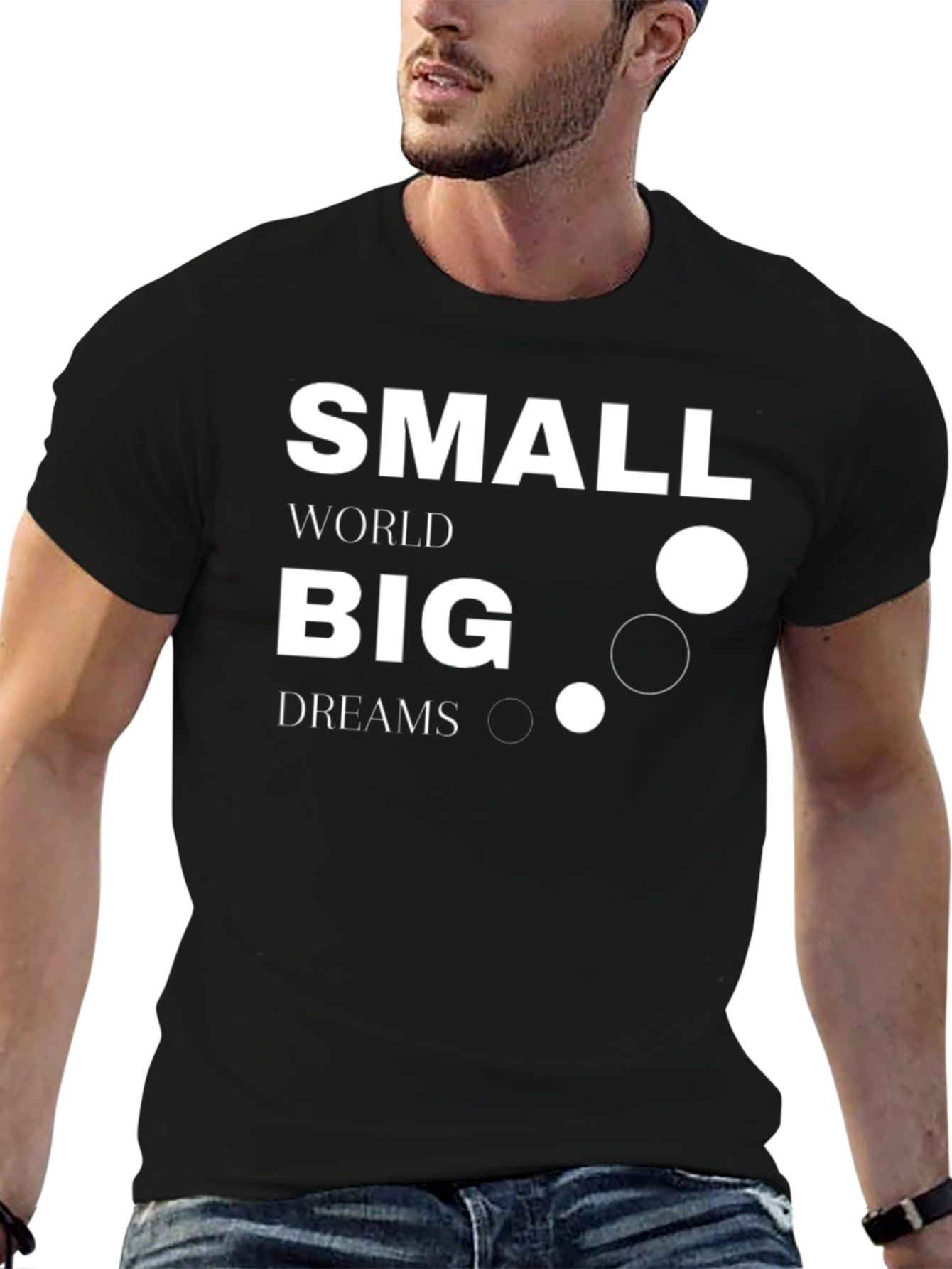 Camiseta Negra Small World Big Dreams