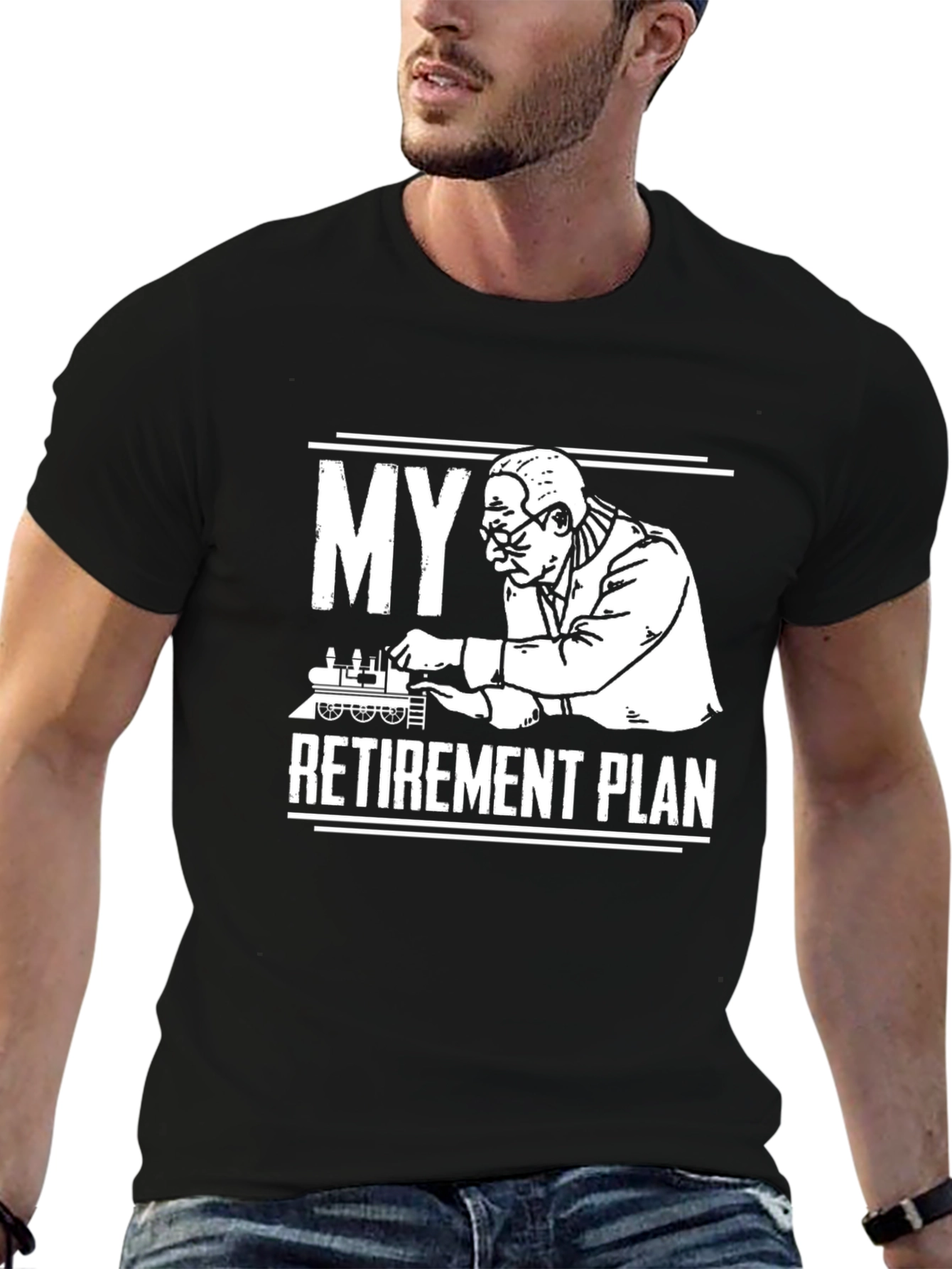 Camiseta My Retirement Plan - Diseño Ferrocarril