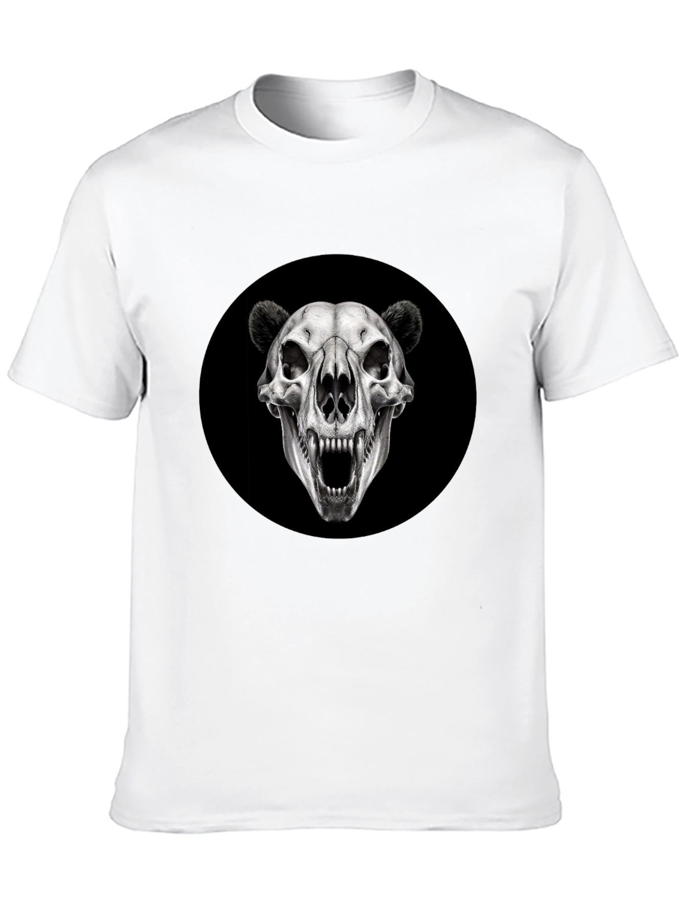 Camiseta Negra con Cráneo de Oso