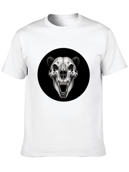 Camiseta Negra con Cráneo de Oso