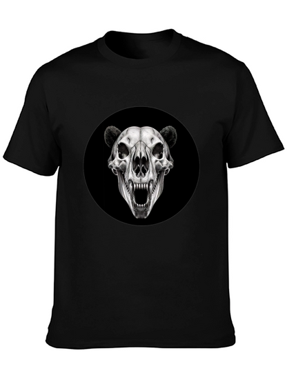 Camiseta Negra con Cráneo de Oso