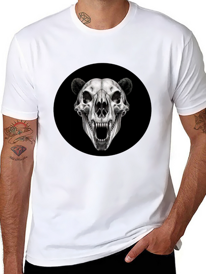 Camiseta Negra con Cráneo de Oso