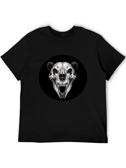 Camiseta Negra con Cráneo de Oso