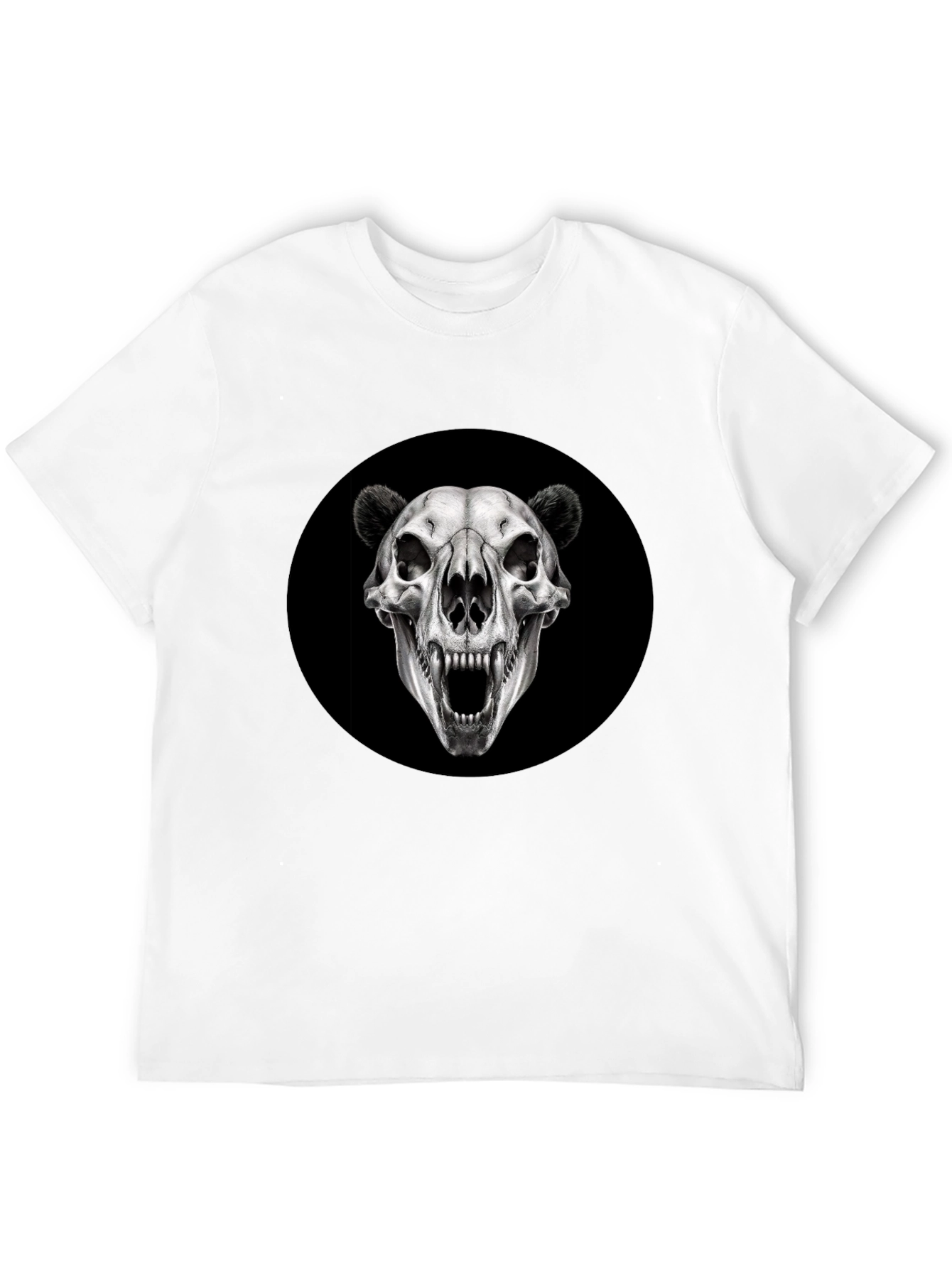 Camiseta Negra con Cráneo de Oso