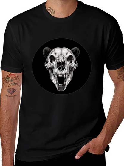 Camiseta Negra con Cráneo de Oso