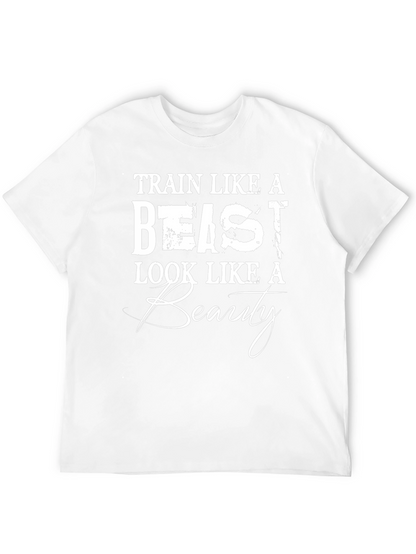 Camiseta Negra: Entrena como Bestia Luce como Belleza