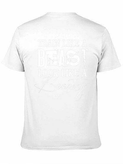 Camiseta Negra: Entrena como Bestia Luce como Belleza