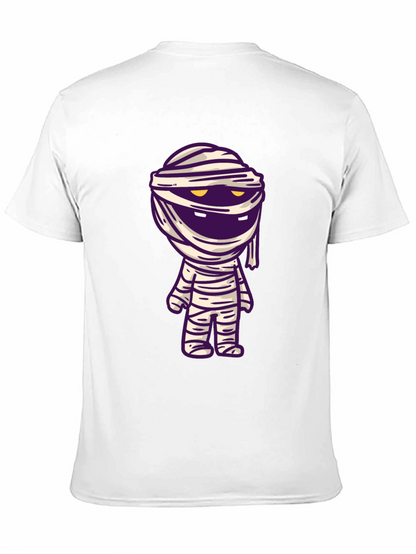 Camiseta Negra con Diseño de Momia Divertida