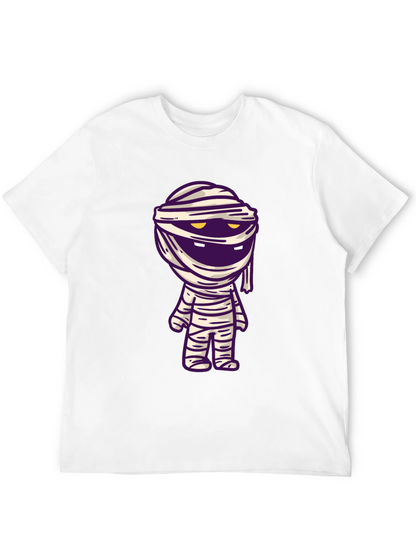 Camiseta Negra con Diseño de Momia Divertida