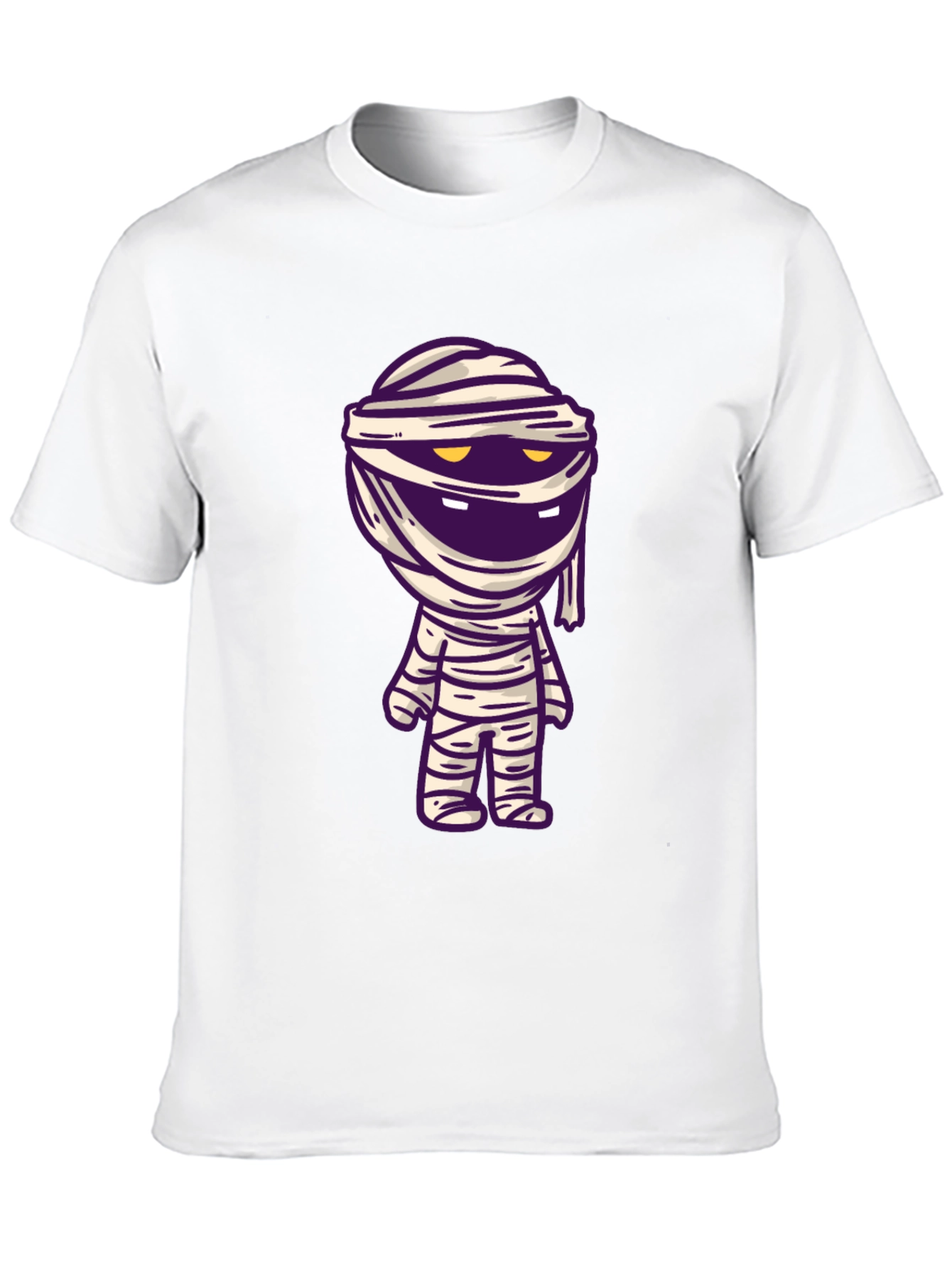 Camiseta Negra con Diseño de Momia Divertida