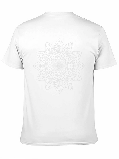 Camiseta Negra Mandala Geométrica Hombre