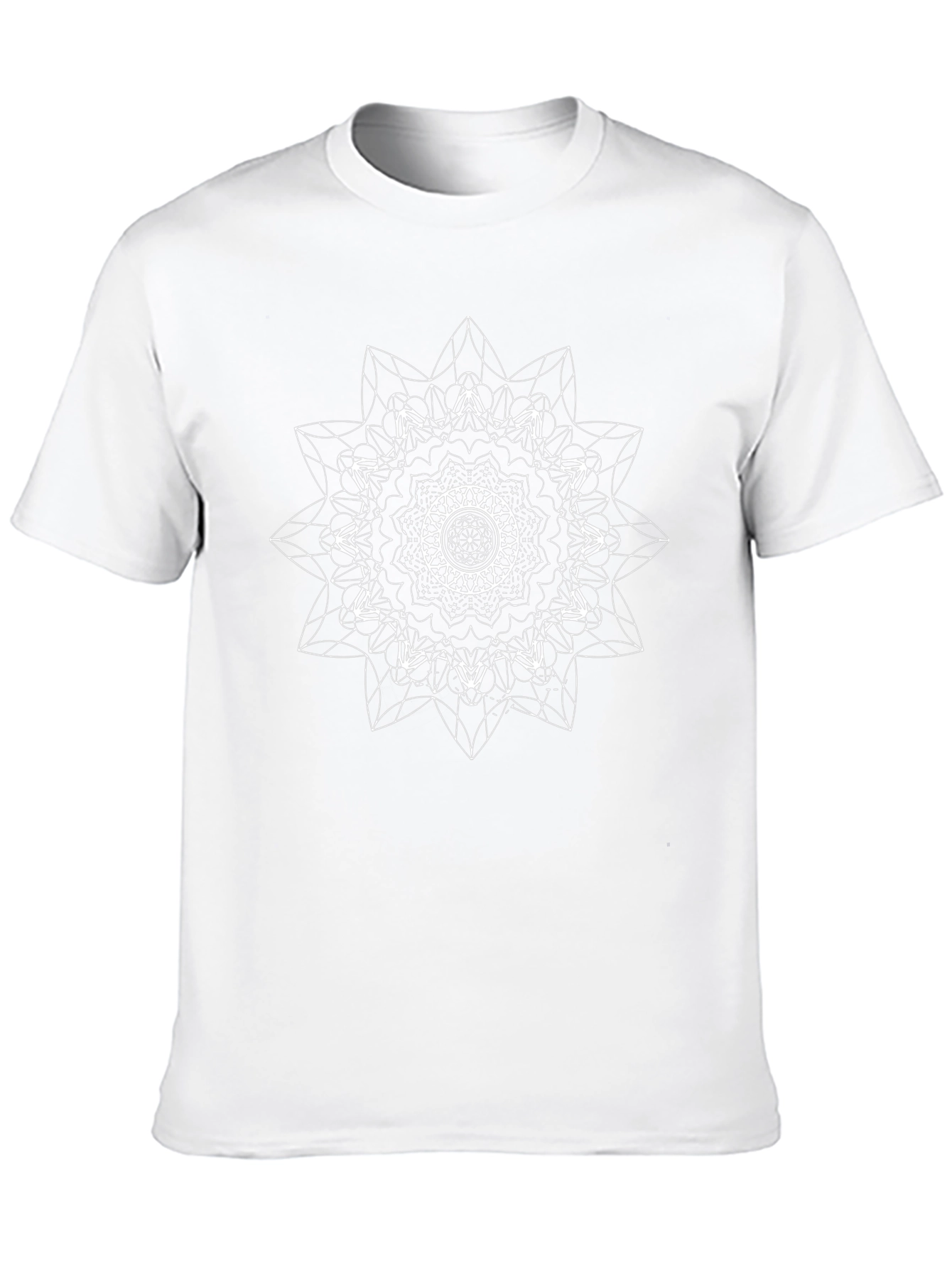 Camiseta Negra Mandala Geométrica Hombre