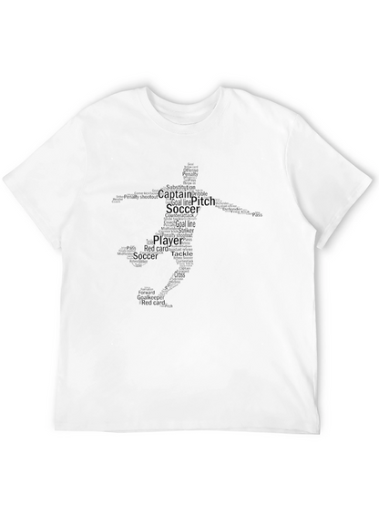 Camiseta Negra de Fútbol con Diseño de Palabras