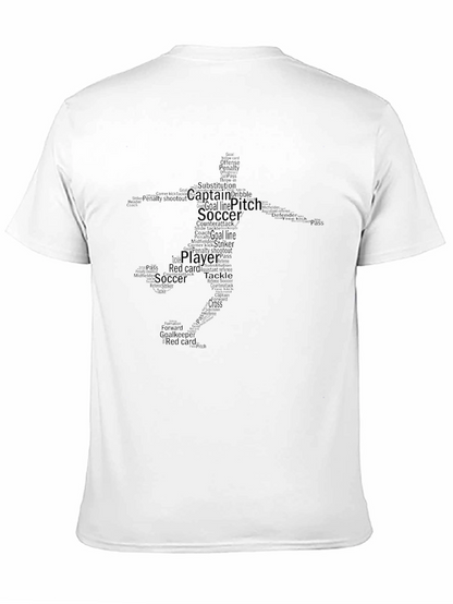 Camiseta Negra de Fútbol con Diseño de Palabras
