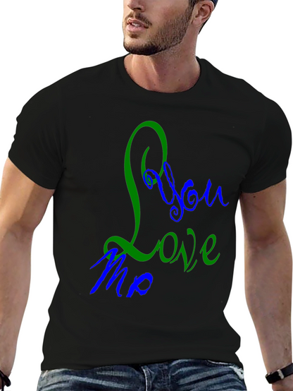 Camiseta Negra con Diseño You Love Me