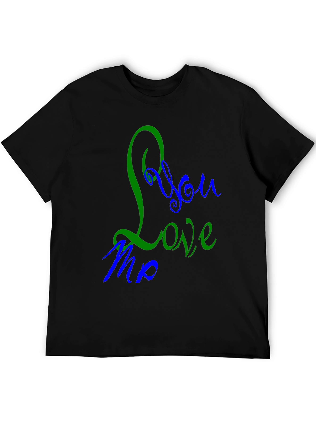 Camiseta Negra con Diseño You Love Me