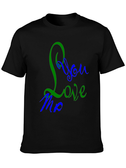 Camiseta Negra con Diseño You Love Me
