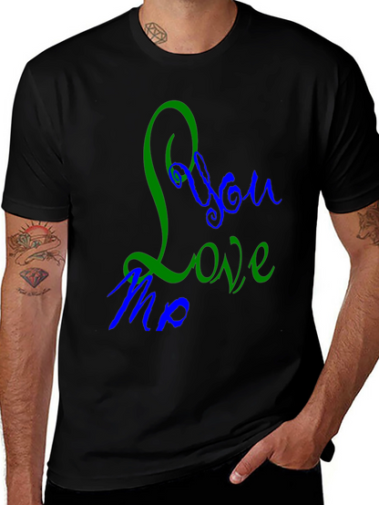 Camiseta Negra con Diseño You Love Me
