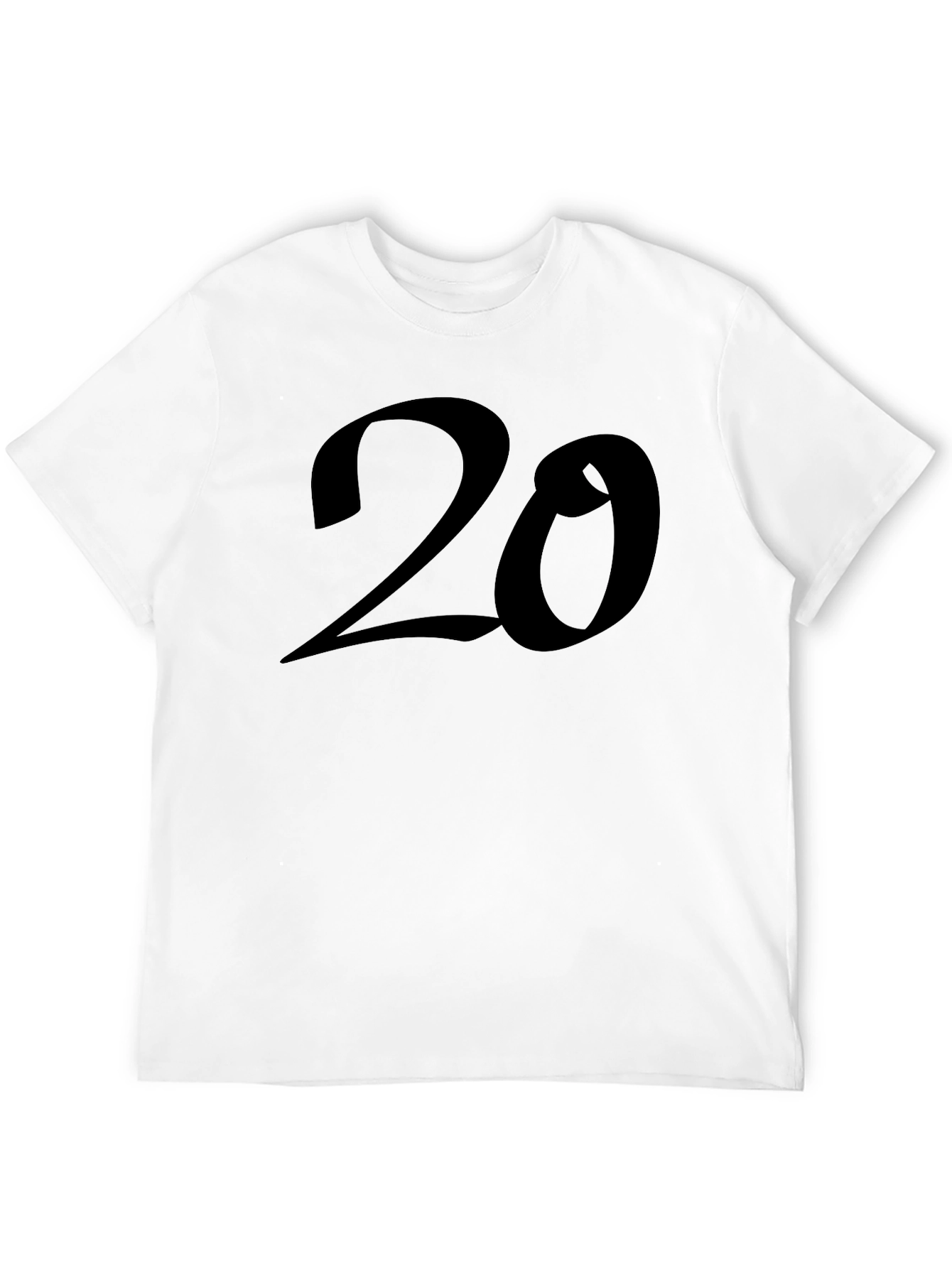 Camiseta Negra Número 20 Casual