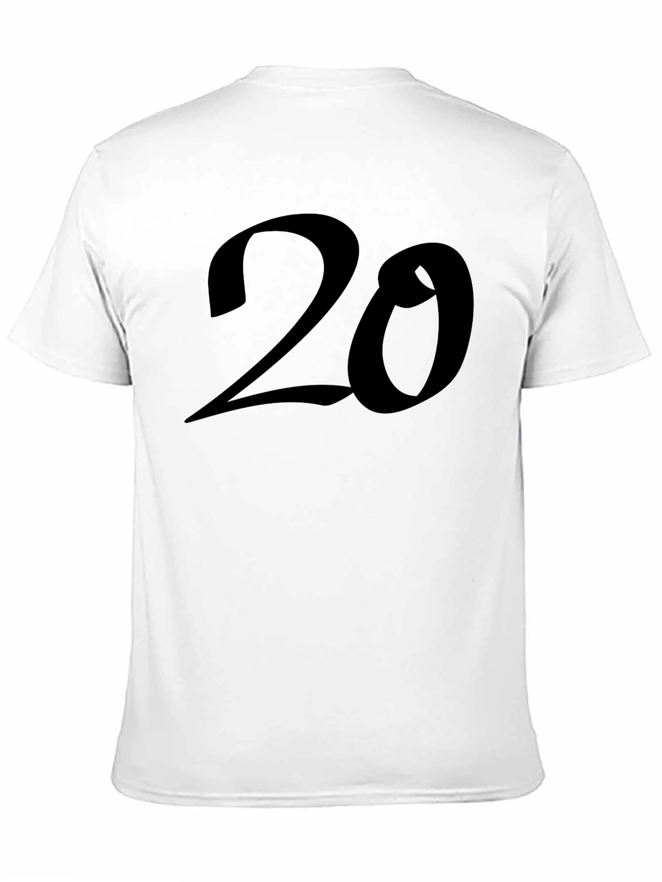 Camiseta Negra Número 20 Casual