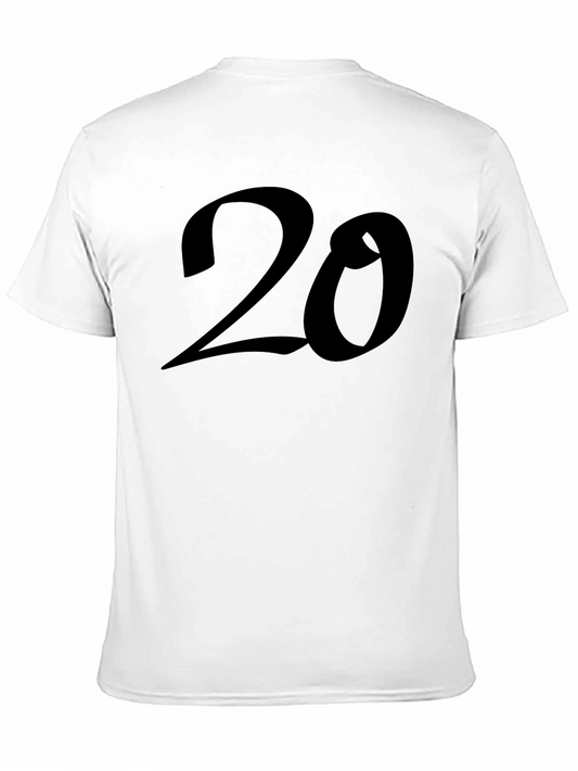 Camiseta Negra Número 20 Casual