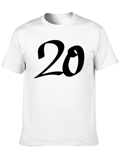 Camiseta Negra Número 20 Casual