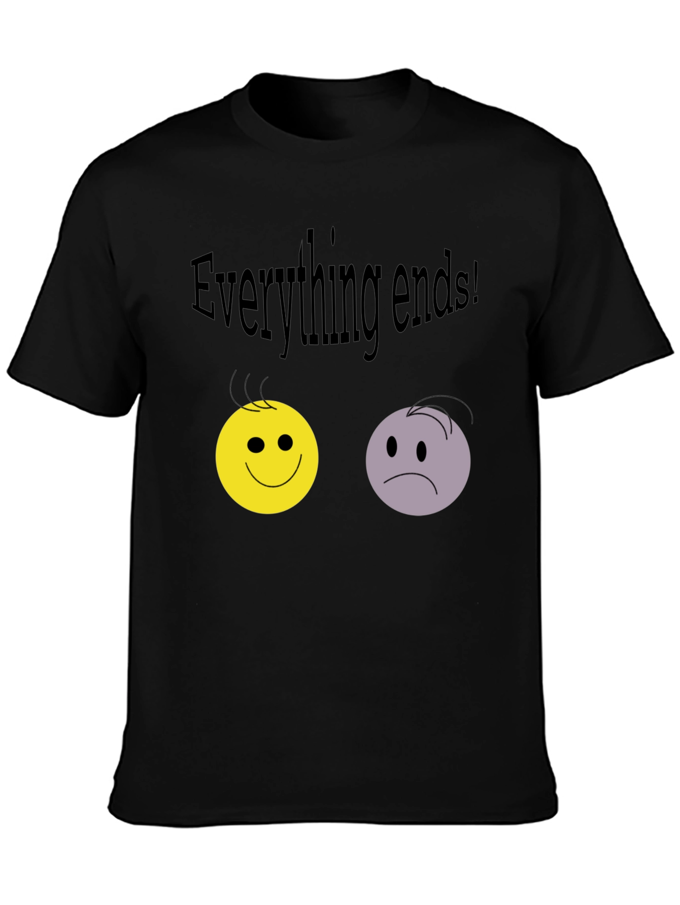 Camiseta Negra: Todo Termina con Emociones