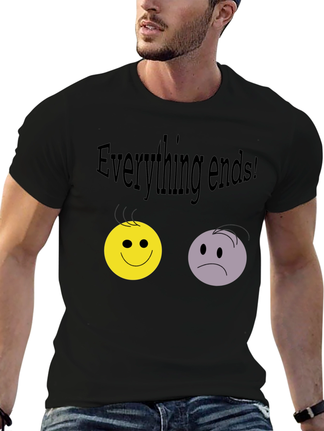 Camiseta Negra: Todo Termina con Emociones