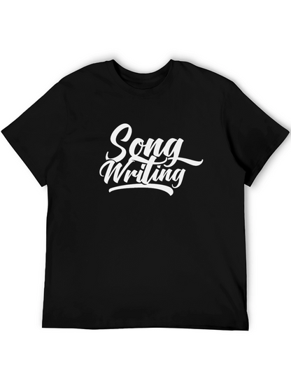 Camiseta Negra Song Writing para Amantes de la Música