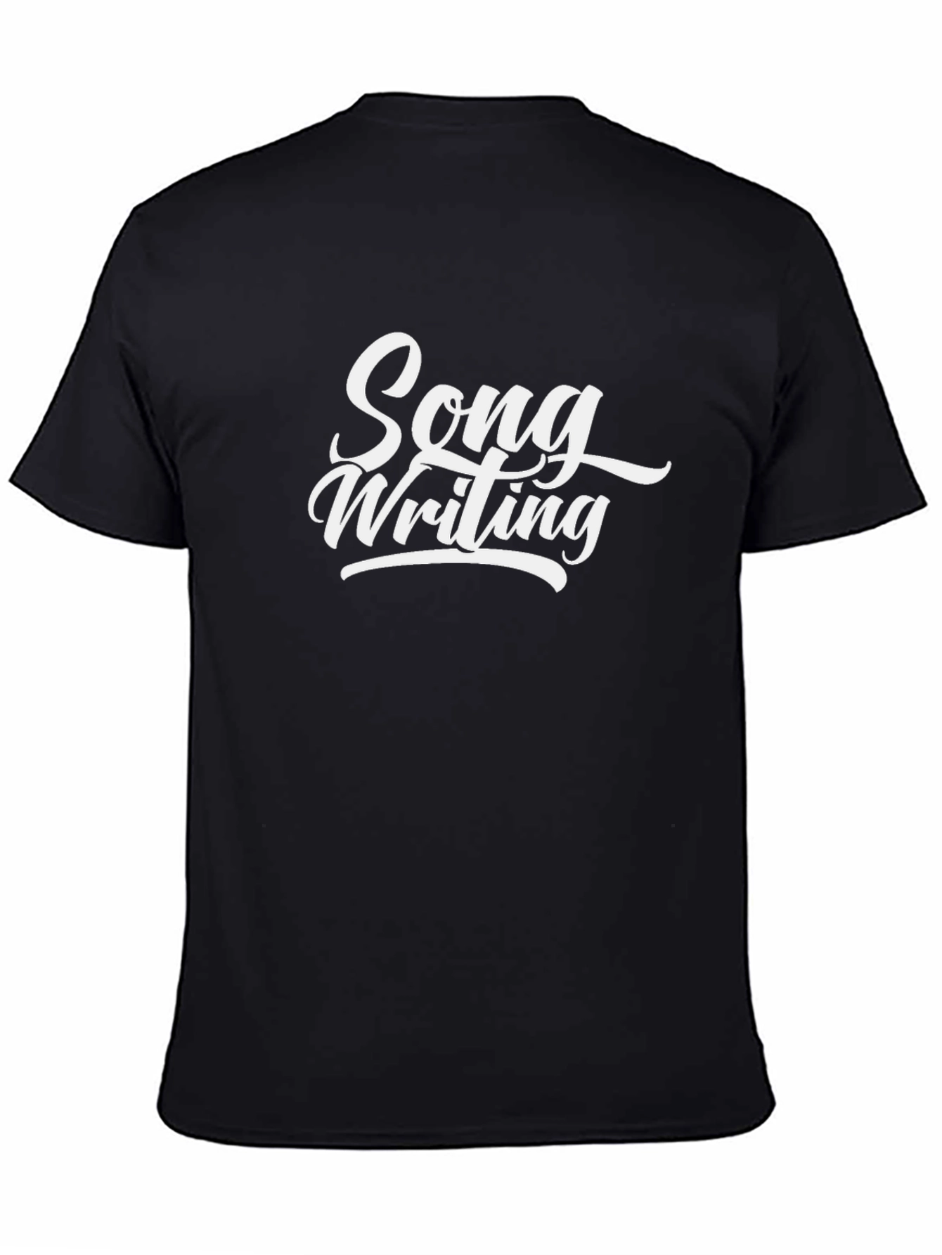 Camiseta Negra Song Writing para Amantes de la Música