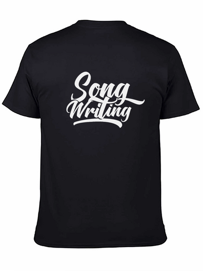 Camiseta Negra Song Writing para Amantes de la Música