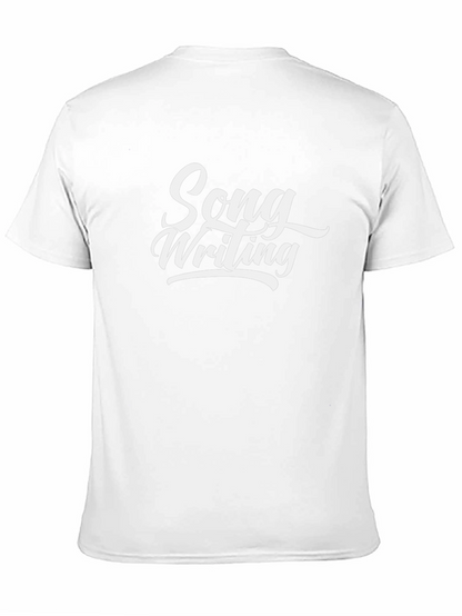 Camiseta Negra Song Writing para Amantes de la Música