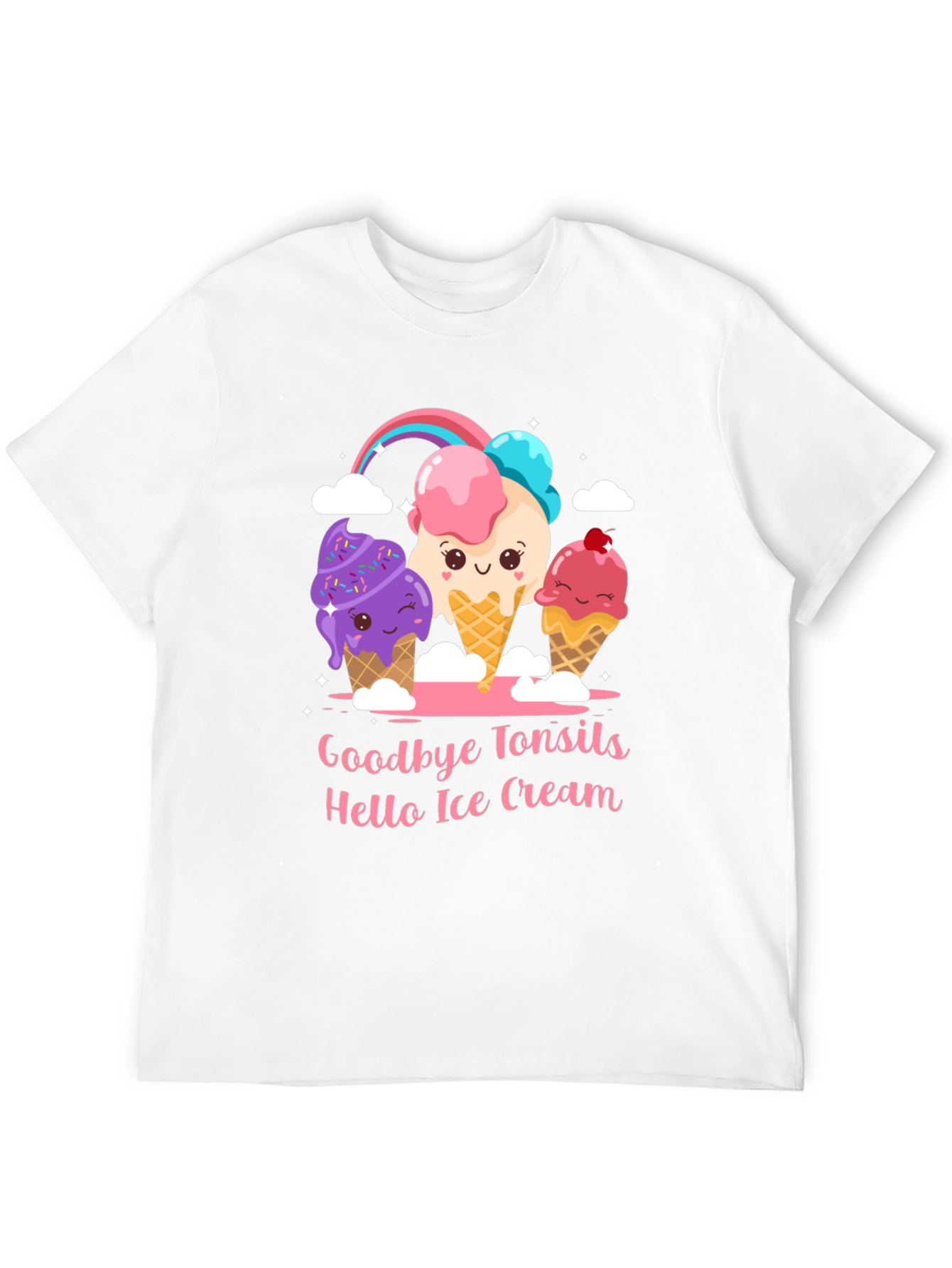 Camiseta Negra Adiós Amígdalas Hola Helado