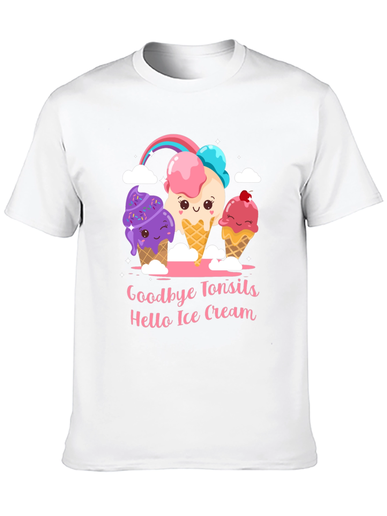 Camiseta Negra Adiós Amígdalas Hola Helado
