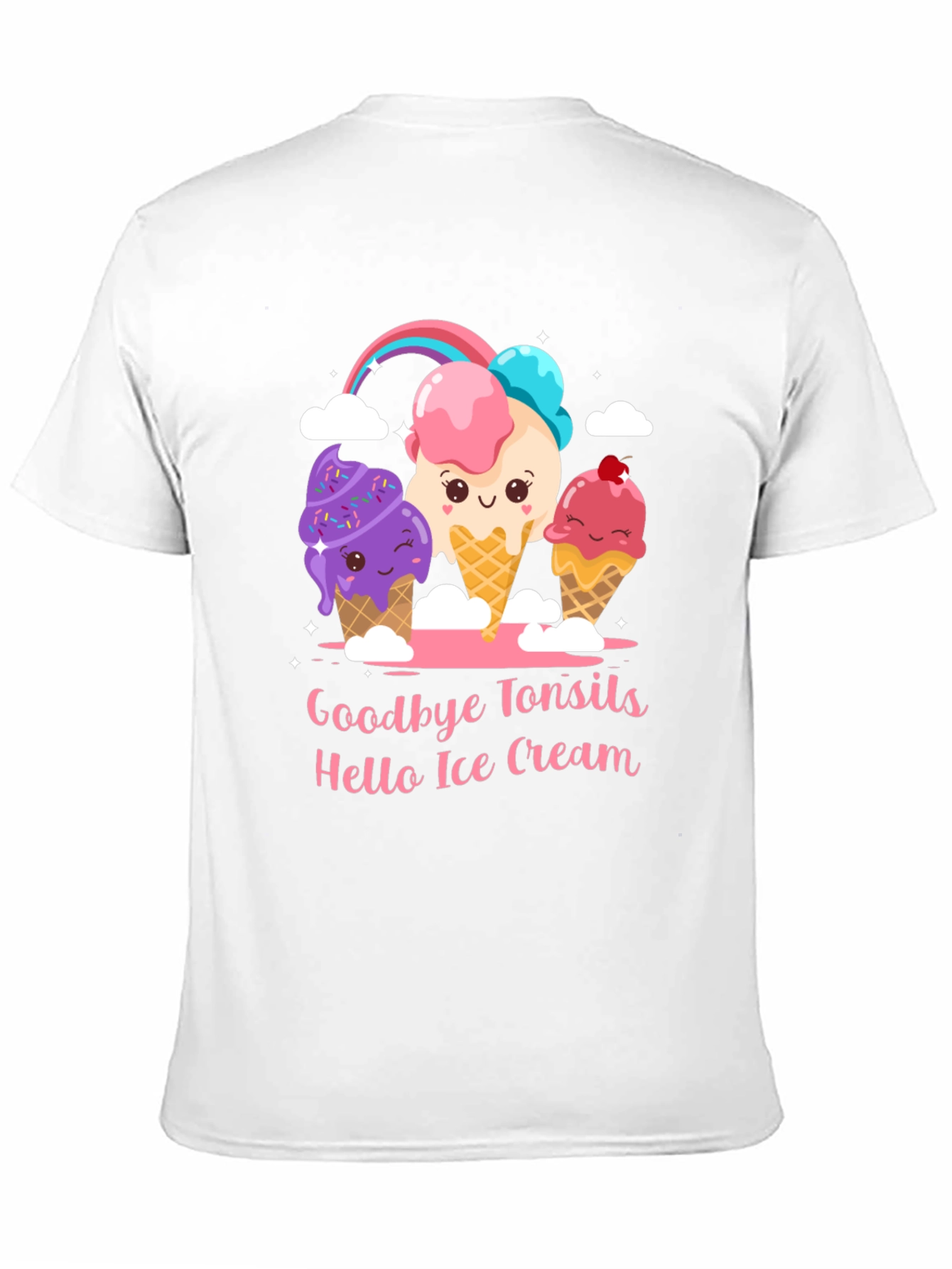 Camiseta Negra Adiós Amígdalas Hola Helado