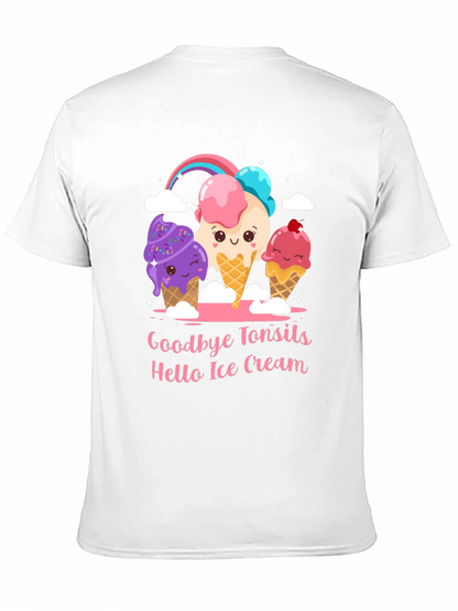 Camiseta Negra Adiós Amígdalas Hola Helado