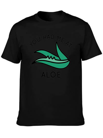 Camiseta Negra You Had Me At Aloe