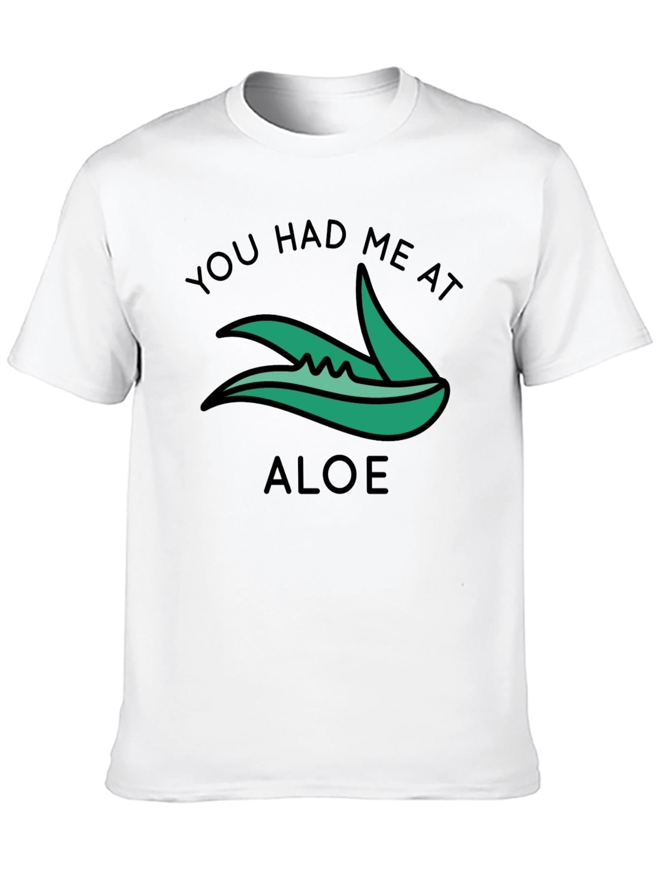 Camiseta Negra You Had Me At Aloe