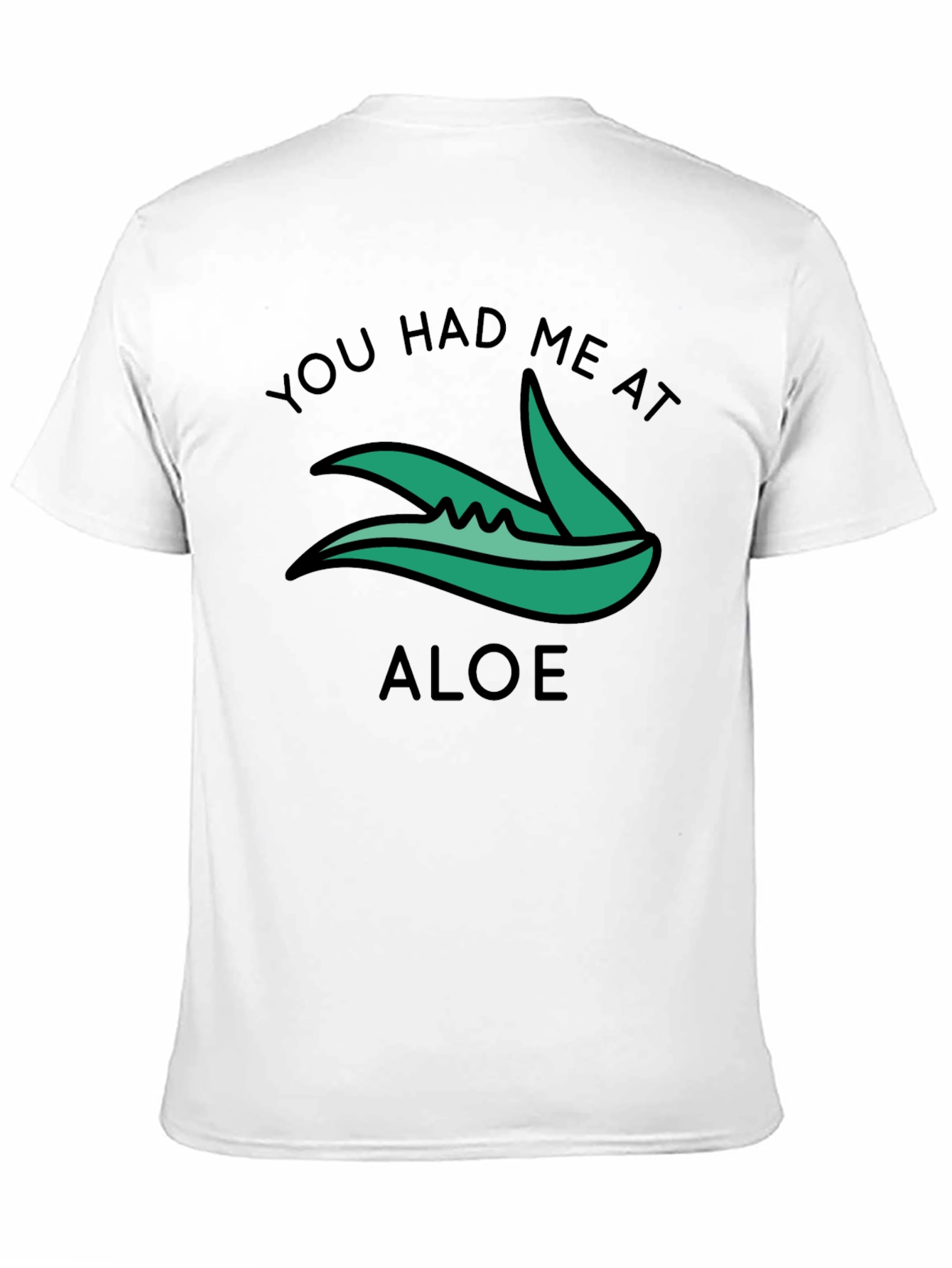 Camiseta Negra You Had Me At Aloe
