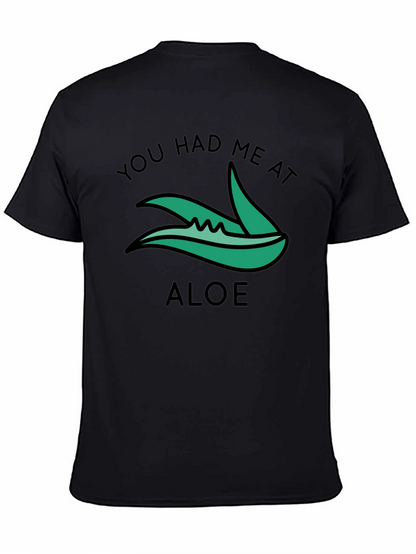 Camiseta Negra You Had Me At Aloe