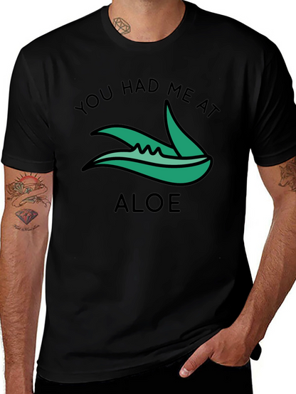 Camiseta Negra You Had Me At Aloe