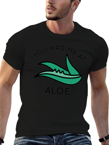 Camiseta Negra You Had Me At Aloe