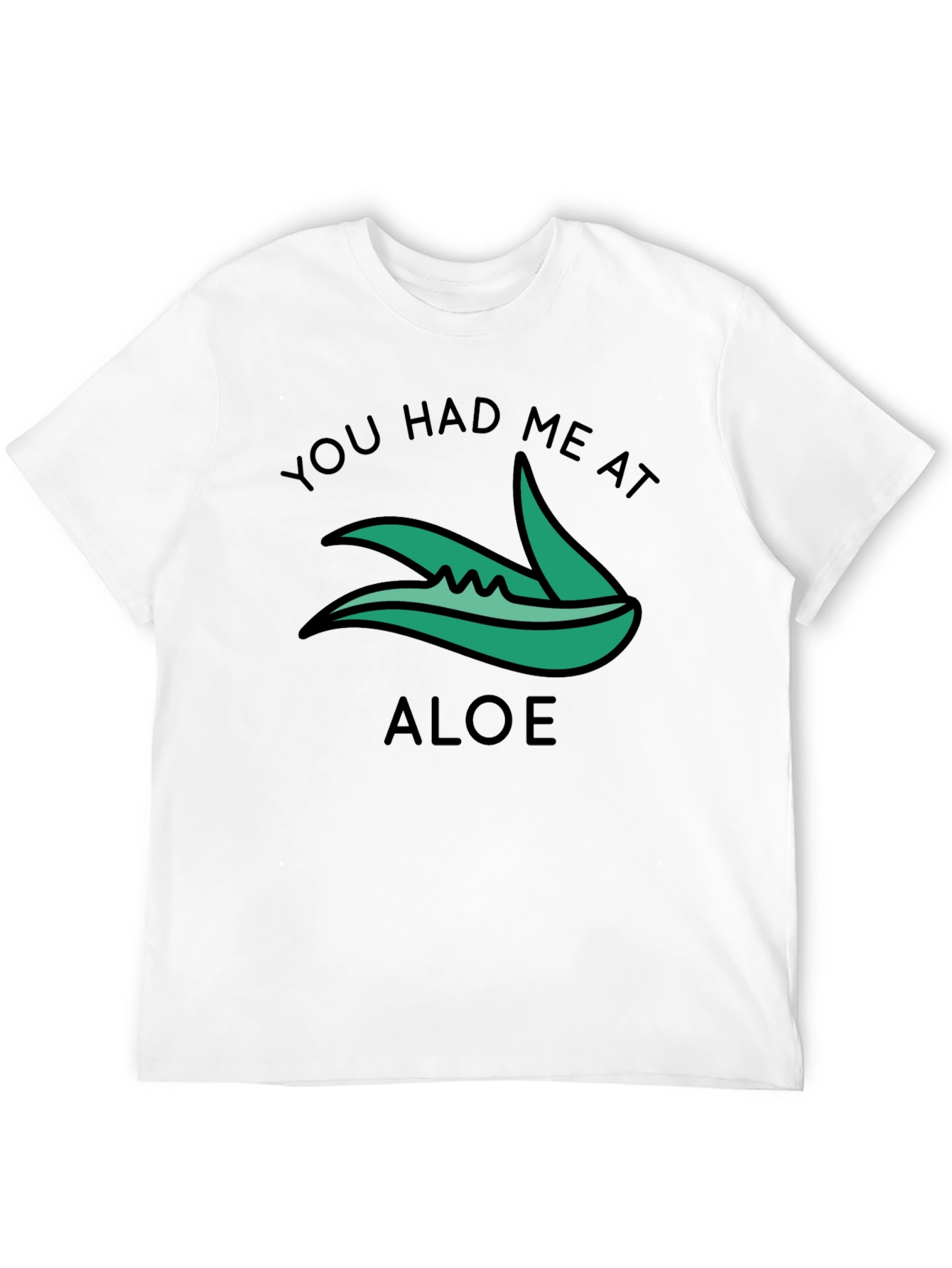 Camiseta Negra You Had Me At Aloe