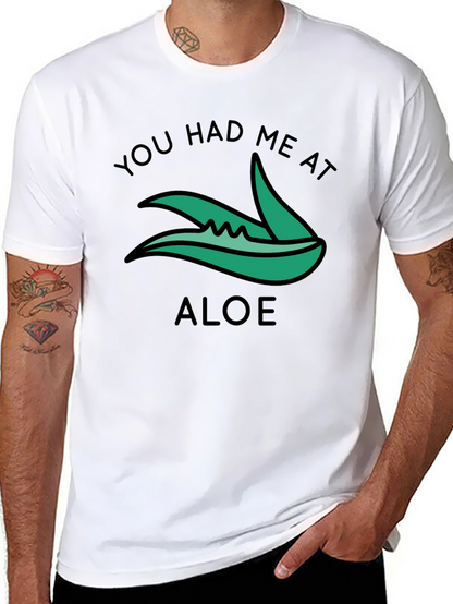 Camiseta Negra You Had Me At Aloe