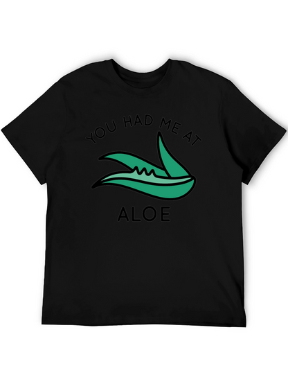 Camiseta Negra You Had Me At Aloe