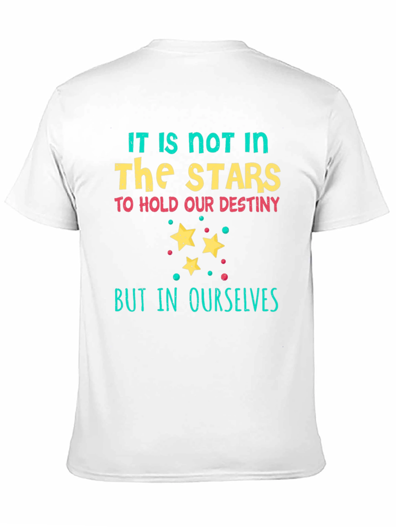 Camiseta Negra con Estampado Las Estrellas
