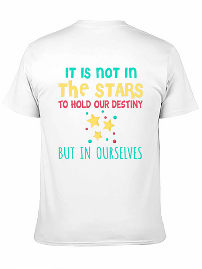Camiseta Negra con Estampado Las Estrellas